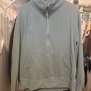 Scuba Oversized Funnel Neck Half-Zip Long